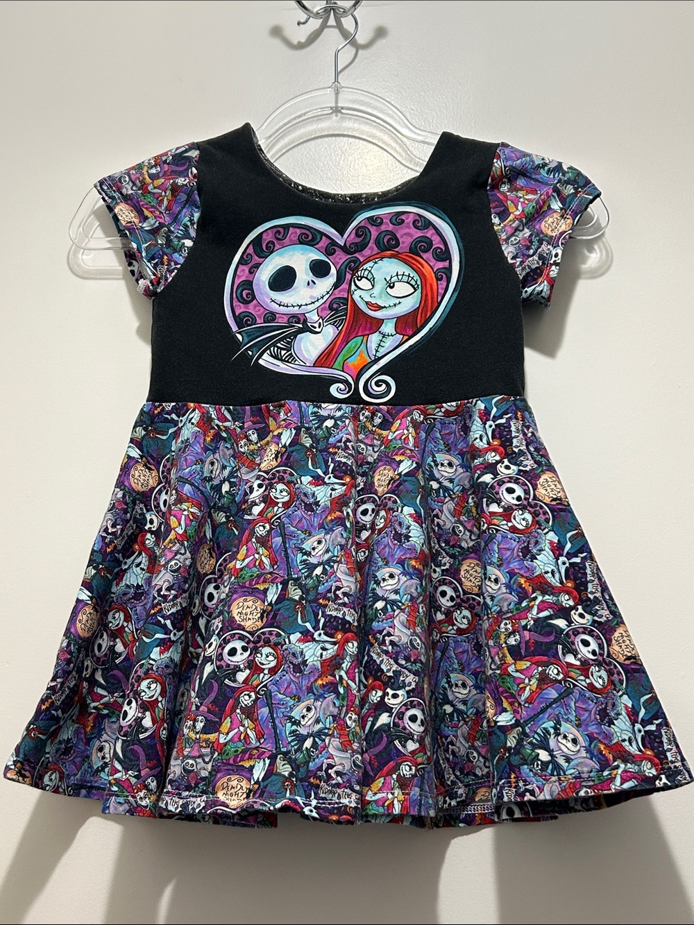 Aunt Colors Clothing Handmade The Nightmare Before Christmas Heart Skater Dress